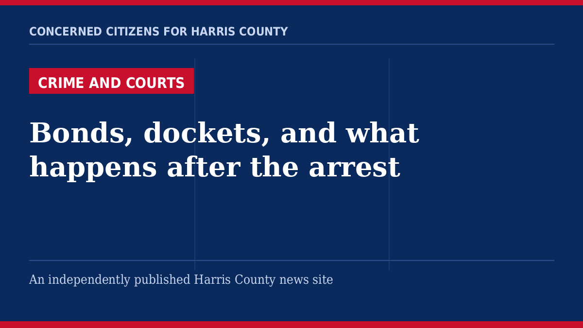 Crime And Courts section card, Concerned Citizens for Harris County